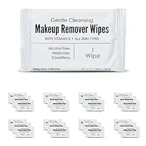 (B0754KC9TP) - Bulk Makeup Remover Wipes | 500 Count| Individually Wrapped, Gentle Cleansing, Alcohol Free