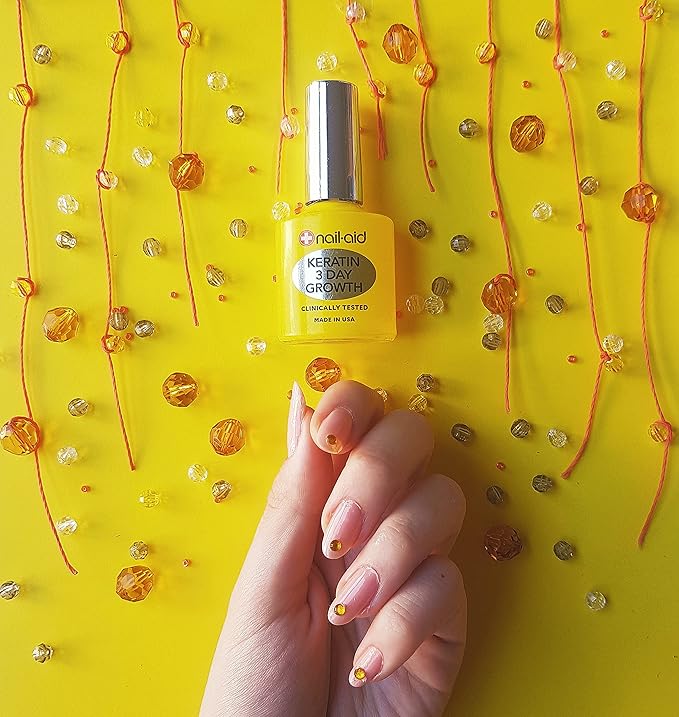 (B06XYNHFF2) - Nail-Aid Keratin 3 Day Growth Nail Treatment & Strengthener, Clear, 0.55 Fl Oz