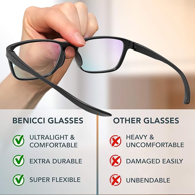 (B086C66SZ2) - Stylish Blue Light Blocking Glasses for Women or Men - Ease Computer and Digital Eye Strain
