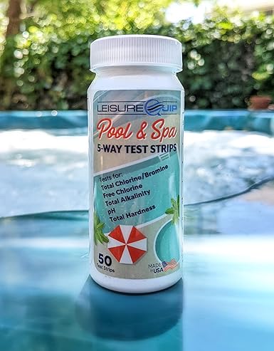(B0B4BNCW7Z) - LeisureQuip 5-Way Test Strips - Made in USA, Accurate & Easy to Read Hot Tub Test Strips