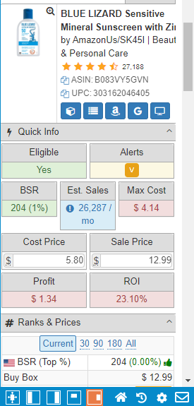 (B083VY5GVN) - BLUE LIZARD Sensitive Mineral Sunscreen with Zinc Oxide, SPF 50+, Water Resistant