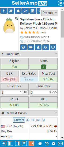 (B08CG13XN6) - Squishmallows Official Kellytoy Plush 12" Maui The Pineapple - Ultrasoft Stuffed Animal Plush Toy